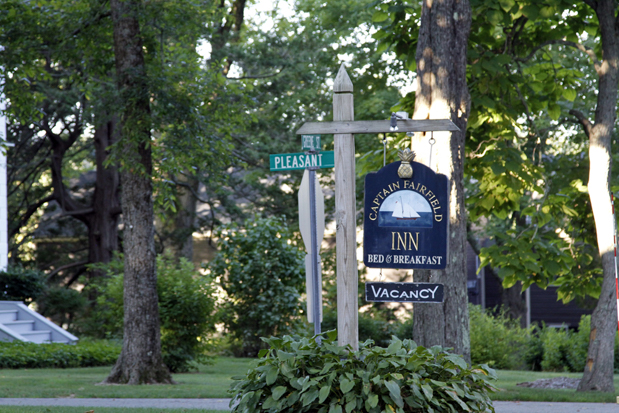 The Captain Fairfield Inn The inn is in a ridiculously picturesque neighborhood, with centuries-old Elms and Maples. It’s only a few minutes walk to the main drag and the Kennebunk River.