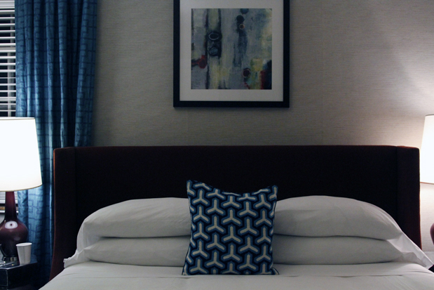 The Captain Fairfield Inn Crisp designer linen on our super comfortable king-size bed.