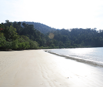 Stunning and almost deserted beach in northern Langkawi.