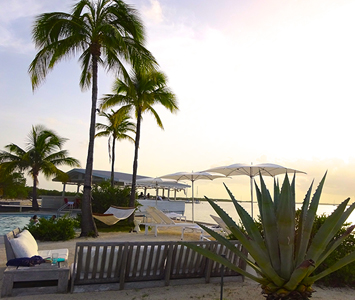 Daily sunset in the gazebo.