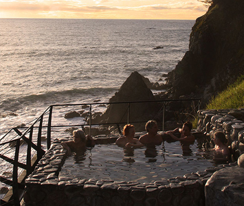 Late night bathing at Esalen