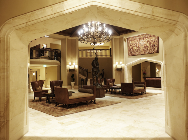 Montage Deer Valley The regal, marble fitted lobby where, if you're lucky...