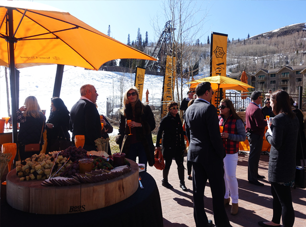 Montage Deer Valley A chic little apres ski moment courtesy of Veuve Cliquot. 