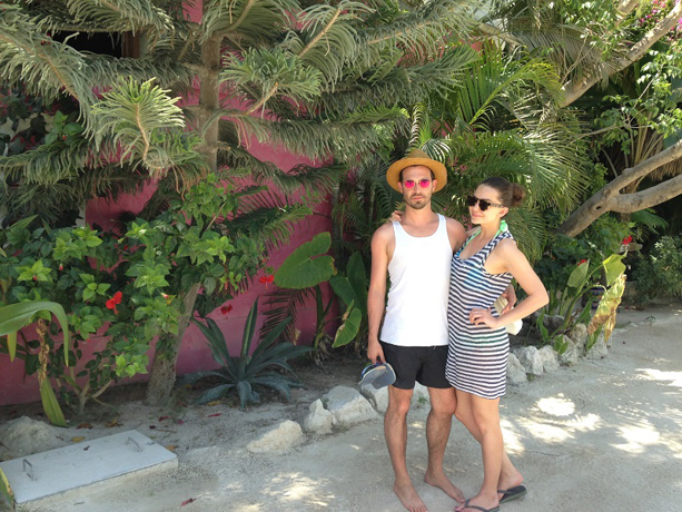 Casa Las Tortugas The author and fiance, Jane, outside Casa Las Tortugas.