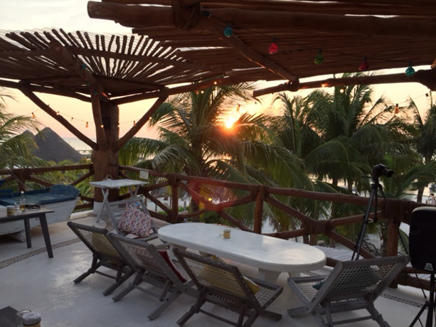 Casa Las Tortugas View from rooftop lounge at sunset. Stellar aesthetics + micheladas = happiness.