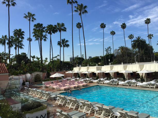 Beverly Hills Hotel The swimming pool.
