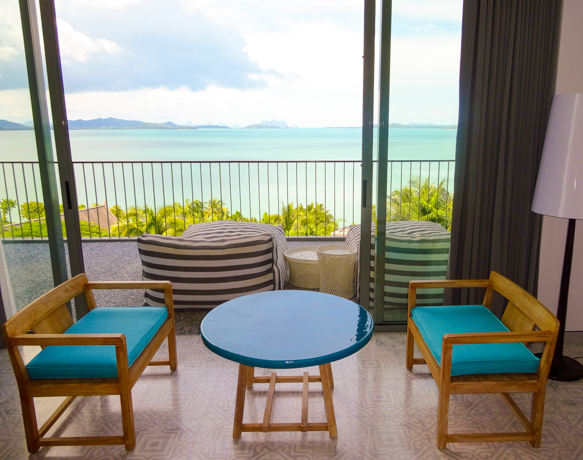 Point Yamu by COMO Our private terrace overlooking the sea. 

