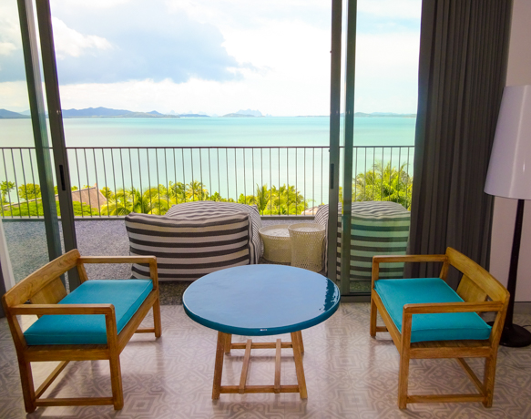 Point Yamu by COMO Our private terrace overlooking the sea. 
