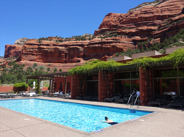 Enchantment Resort One of three pools. Can you even handle that backdrop?  