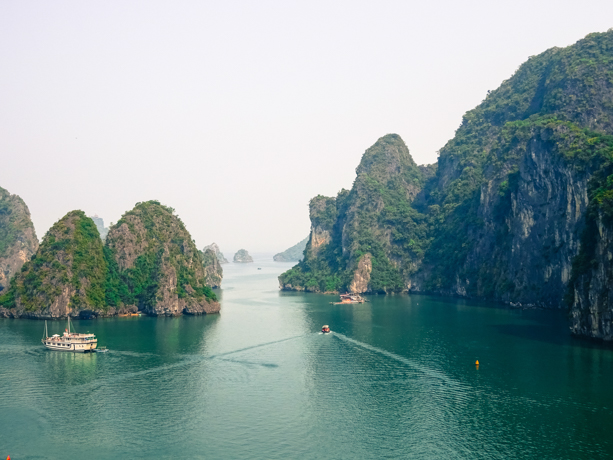 Bahaya Legend Ha Long Bay, or ‘descending dragon’ (translated from ancient Vietnamese). Legend has it, the mythical limestone pillars emerging from the sea are dragon mother and her children, sent to earth by the Jade Emperor to protect the land. 
