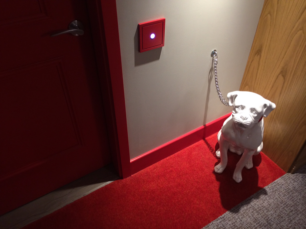 Virgin Hotels Chicago The entrance to a pet friendly room.