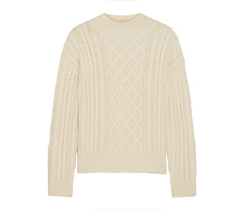 cable-knit sweater