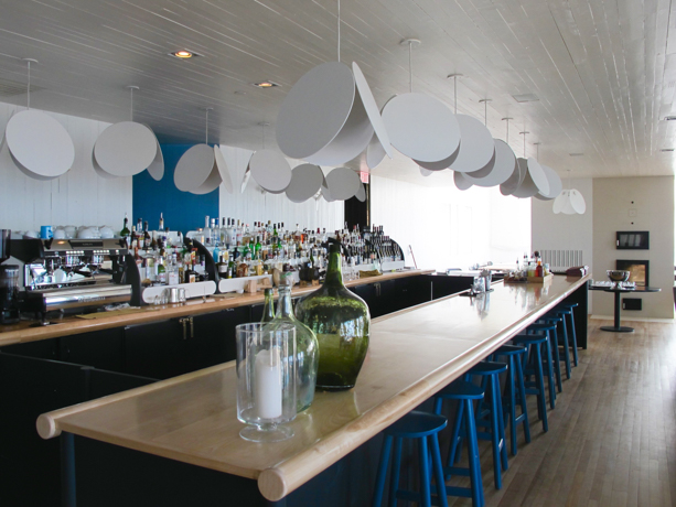 Fogo Island Inn The bar gets lively in the evenings and there’s plenty of room for everyone.