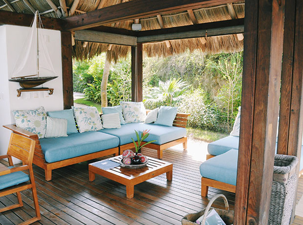 Siete Lunas Communal lounge area by the pool, in case you need a break from the sun.