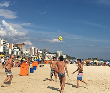 Watch Futvolley at Posto 9 in Ipanema