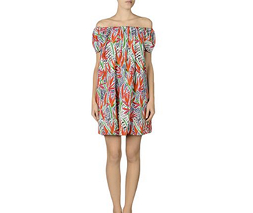 Bright off the shoulder Kenzo beach / party dress