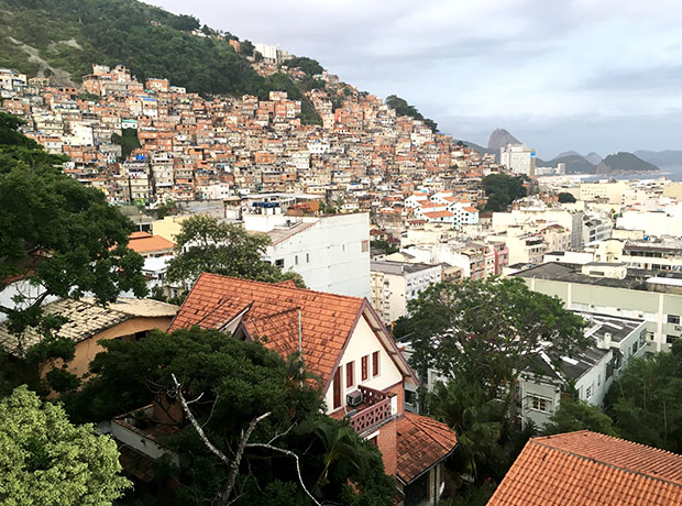 Casa Mosquito Rio isn’t all palm trees and pretty people. The hotel is situated right near a favela. This one is occupied by the police and deemed safe. A total trip to go up there and hang with locals. 