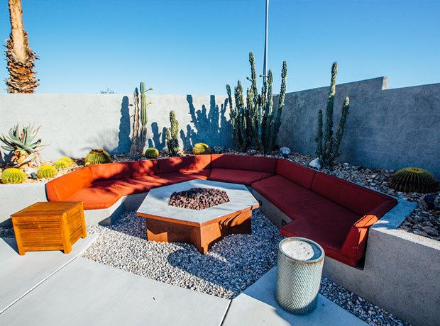 Hotel Lautner Fire pit/common place to enjoy the stars in the clear desert sky.