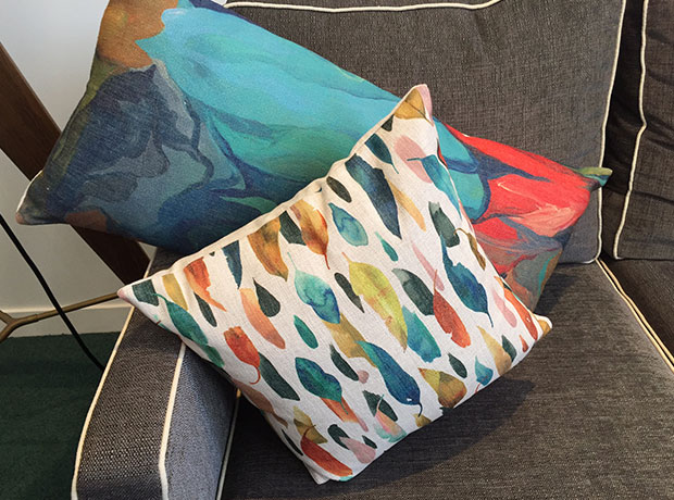 The Old Clare Colourful cushions – nice touches. 
