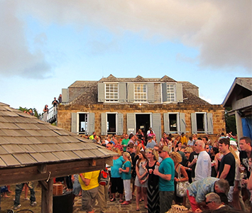 There’s a hike up the mountain from the hotel that leads to a big steel drum party on Sunday afternoons.