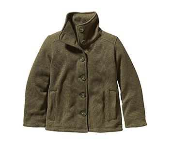 For a frumpy-free fleece, check out Patagonia’s Sweater Swing Jacket or Better Sweater Peacoat.
