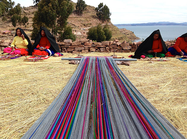 Titilaka Lodge The women of Taquila Island weave intricate patterns and the men knit. 