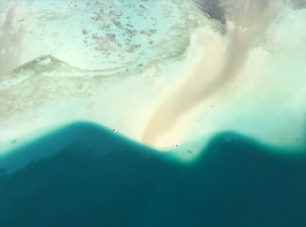 Turtle Bay Resort A painterly view of a sandbar I shot from the heli. 