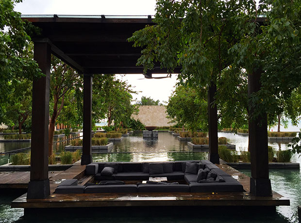 Nizuc Resort & Spa Sunken daybed for relaxing the days away...
