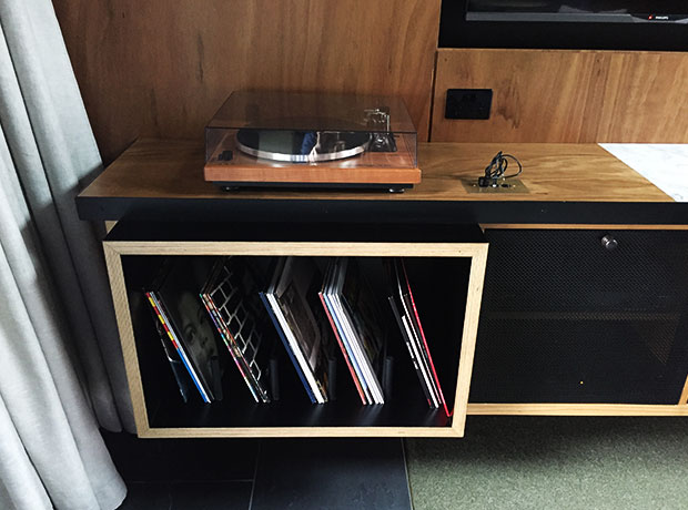 Brae Guest Suites Well-stocked record player and record collection with everything from Grace Jones to Caribou. 
