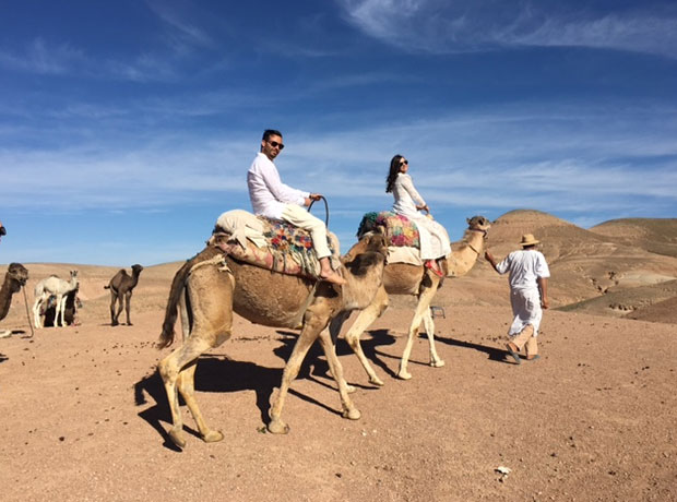 HOTEL DAR SABRA My wife and I taking a casual camel ride through the Agafay.
