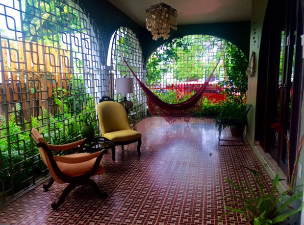 THE DREAMCATCHER Vintage chair + tile floor obsessions.