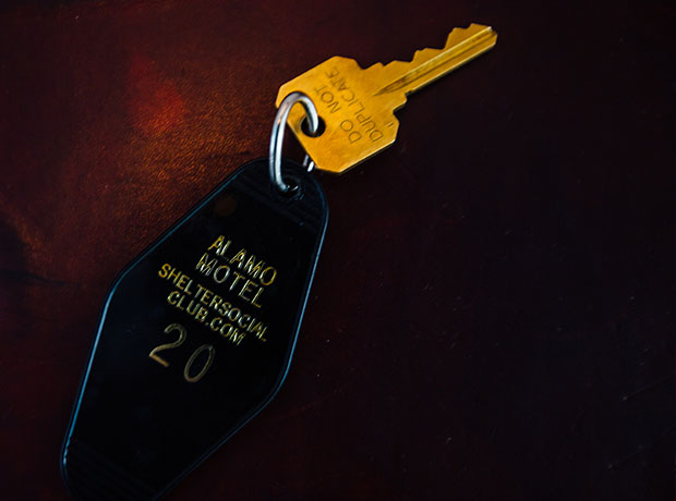 The Alamo Motel Real keys, no plastic.  I love this.