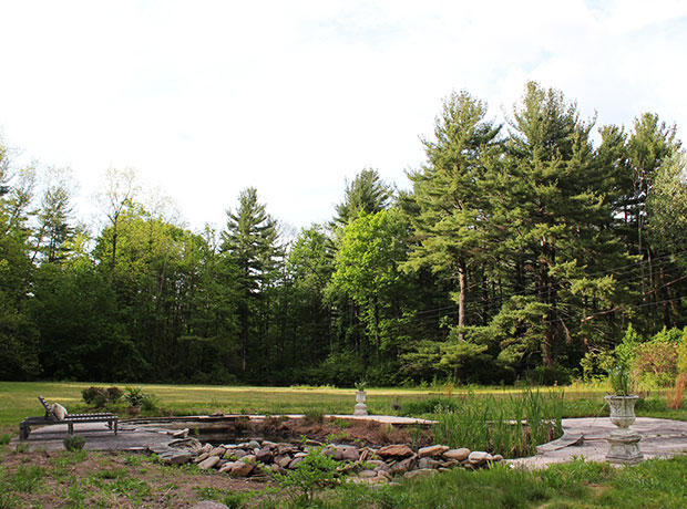 Foxfire Mountain House The lake at Foxfire. Near this is a firepit and lakehouse which can hired out for events.