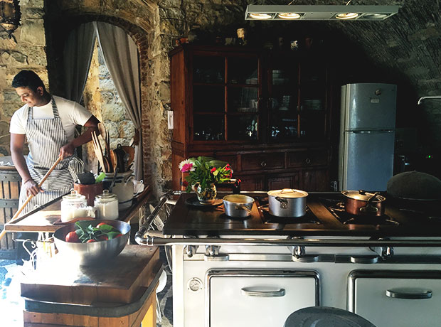 Castello di Vicarello This 11th century medieval kitchen just off the courtyard has an open door policy - come in, have a snack and a chat with the chef while he works on the next meal. 