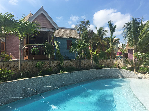 Goldeneye Beach Huts The Beach Hut pool is serene and calming, to have more of a swim guests can also use the main pool by the cottages.