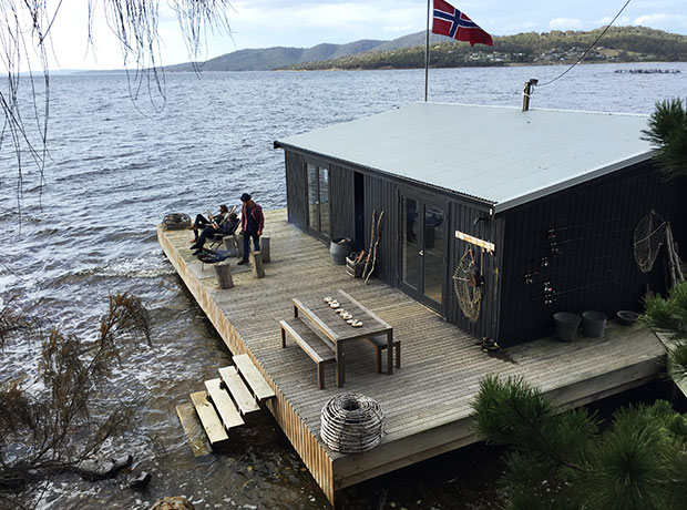 Satellite Island The Boat House where you can pull oysters straight off the rocks below. 