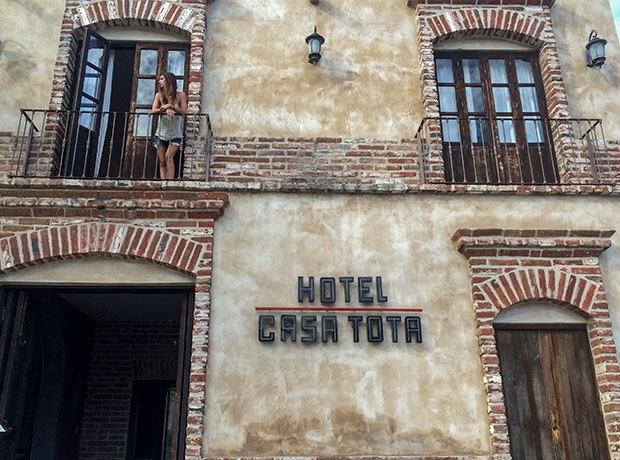 HOTEL CASA TOTA Private balconies overlooking the town of Todos Santos.