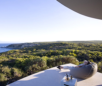 An oasis of calm, perched high on the cliff tops overlooking the dramatic Southern Ocean below.