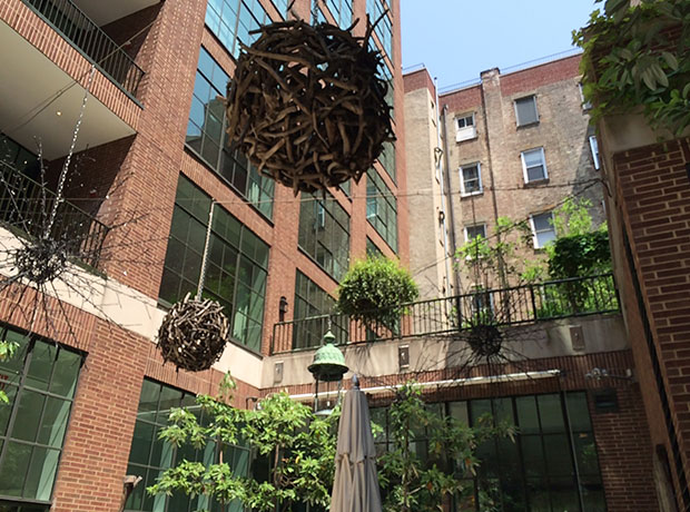 Crosby Street Hotel Giant orbs of nature.