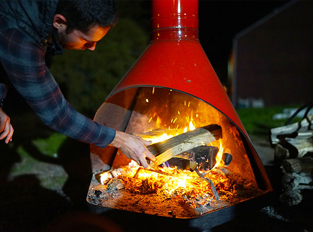 Scribner’s Catskill Lodge Outdoor wooden fires to keep you warm this season.