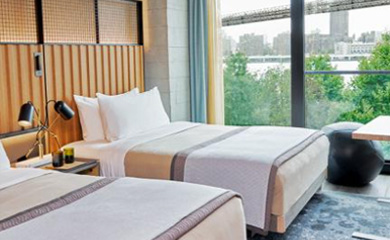 a green hotel grows in brooklyn: 1 hotels will debut its latest on the brooklyn bridge waterfront this february. 
