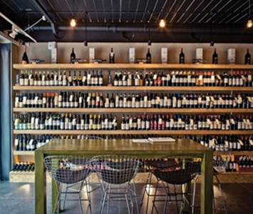 A natural wine shop, for a bottle of something surprising and utterly delicious for the roof deck.