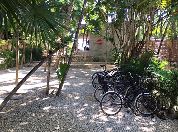 Nômade Tulum Free bikes are provided so you can explore the beach road and the ruins.