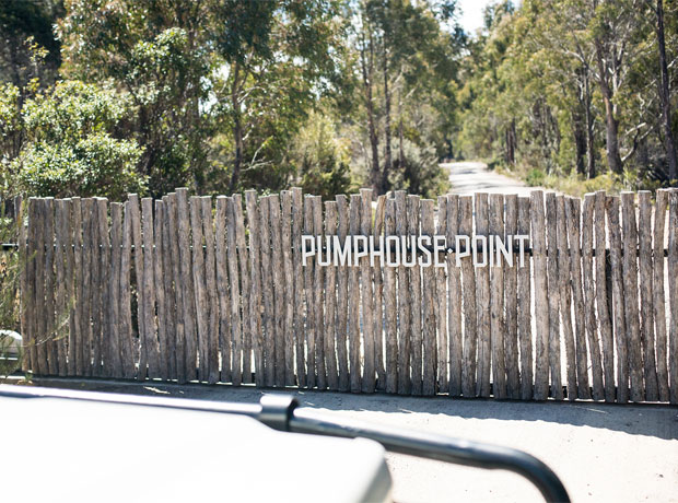 Pumphouse Point The gates will open slowly to slow your pace down on arrival. 