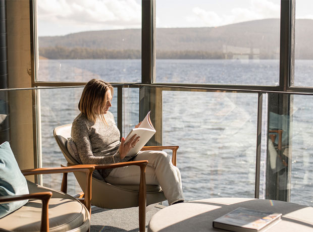 Pumphouse Point Enjoying the afternoon sun in one of the Pumphouse lounge room areas. 