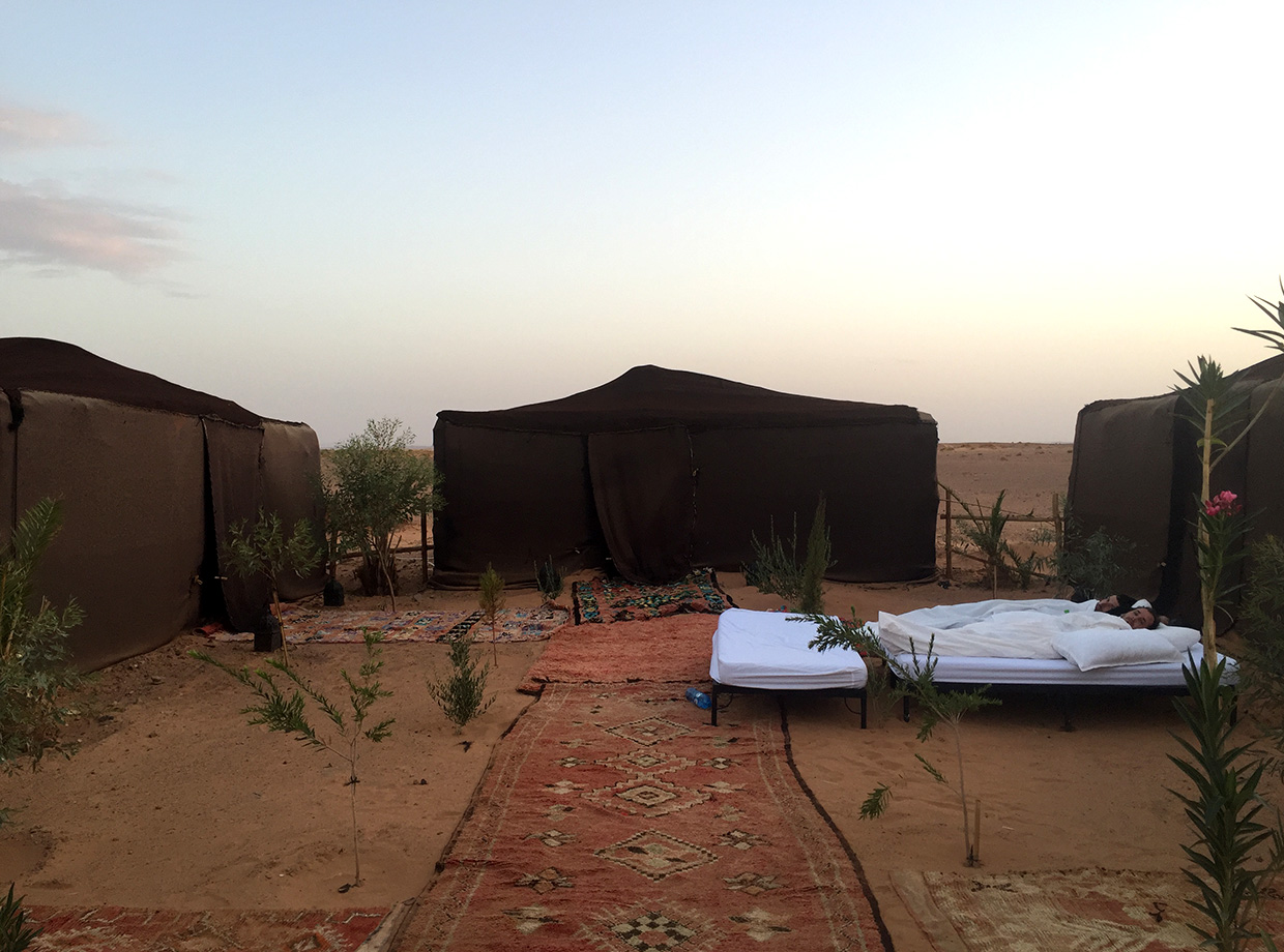 Kam Kam Dunes The boys waking up slowly after a night under the stars.