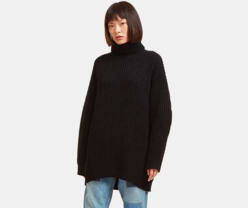 An oversized Acne sweater