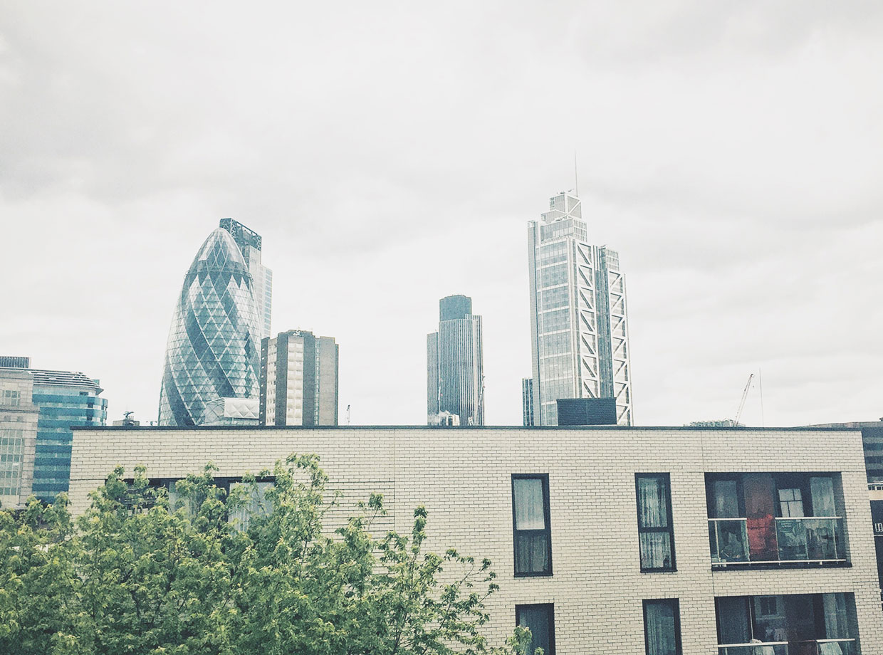 The Culpeper View from the roof and classic London weather.