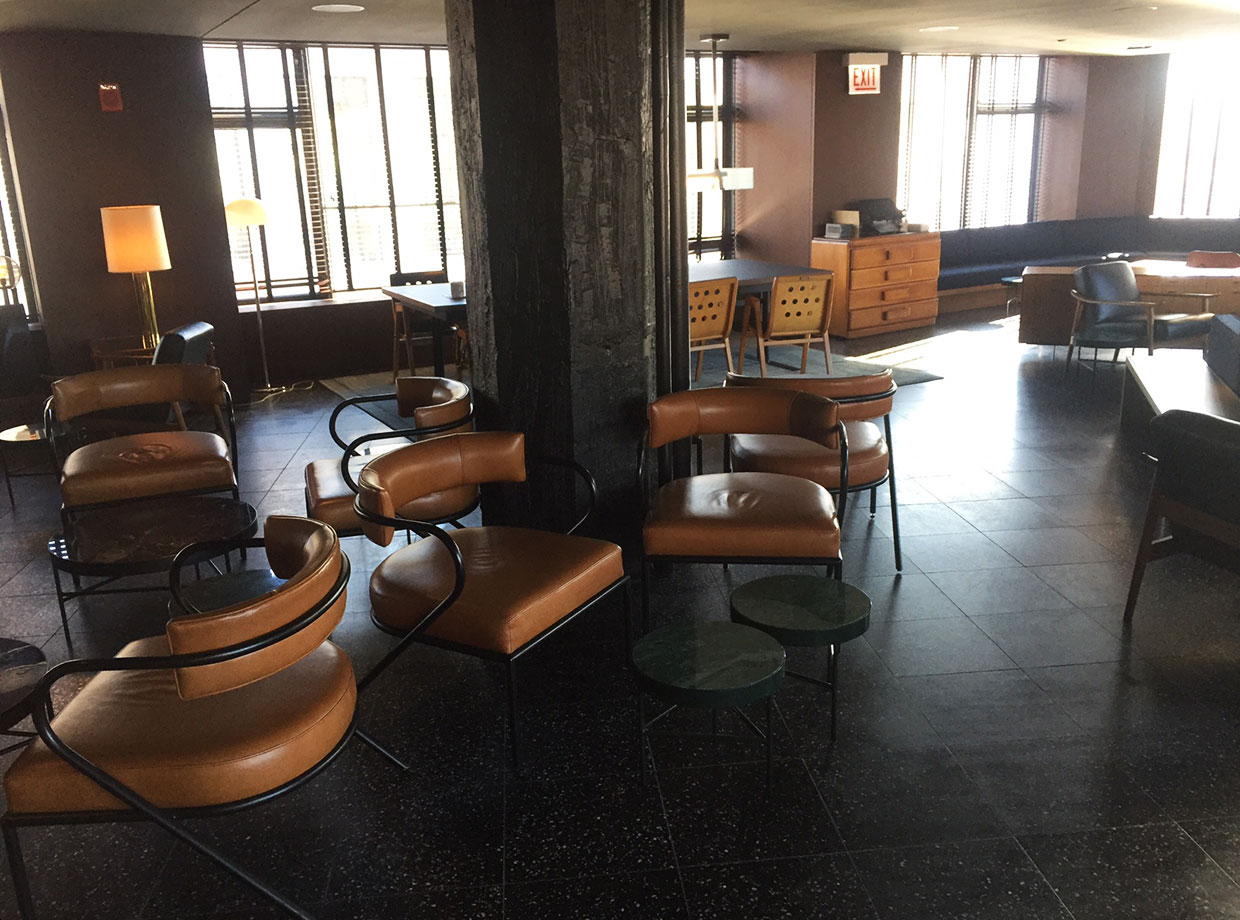 The Robey Mid-century lobby.