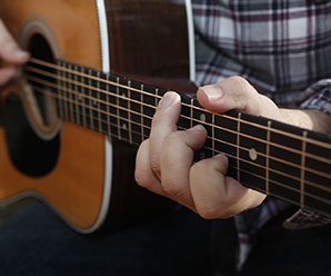 Listen to live music at the Adobe Bar in the Taos Inn